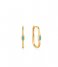 Ania Haie Earring Turquoise Oval Hoop Earrings Gold